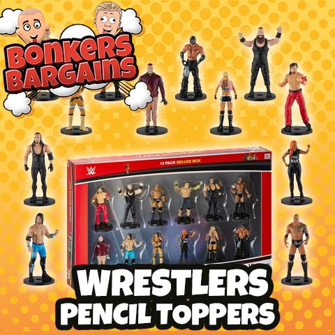 Wrestlers Pencil Toppers Set