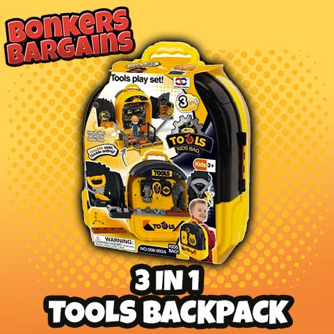 3 in 1 Toolbox Playset Backpack