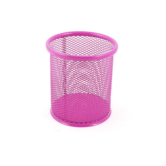 Metal Mesh Stationery Pen Holder 9.8 x 9 cm Assorted Colours 0014