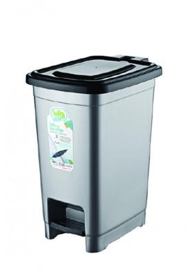 Plastic Kitchen Bathroom Slim Pedal Bin 15 Litre