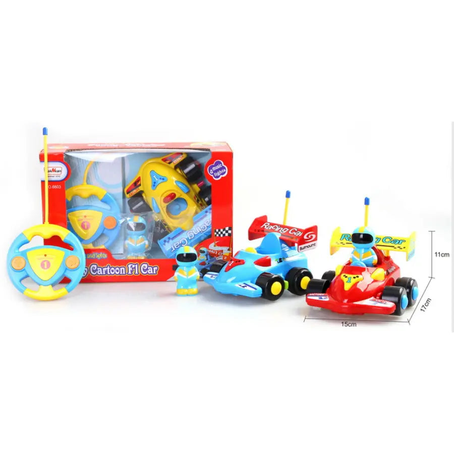 Remote Control Cartoon Style Formula Race Car RC with Controller