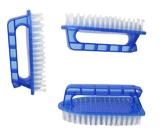 Plastic Laundry Cleaning Scrubbing Brush With Handle Assorted Colours