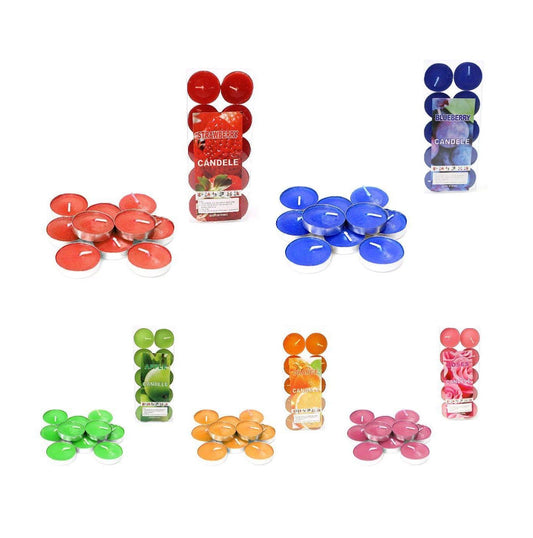 Jasmine Scented Plain Wax Tealight Candles 10 Pack