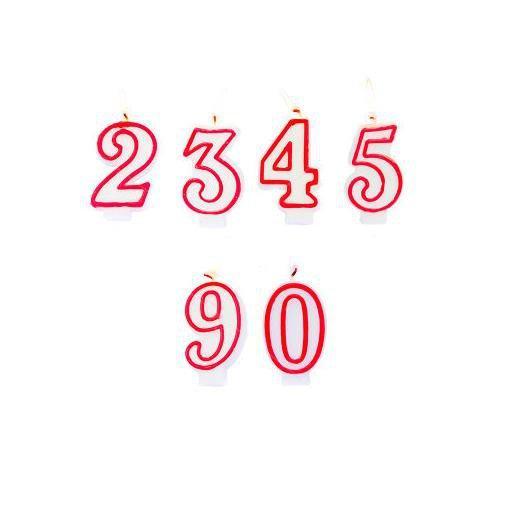 Numbered Birthday Candles 0 – 9 Assorted Numbers