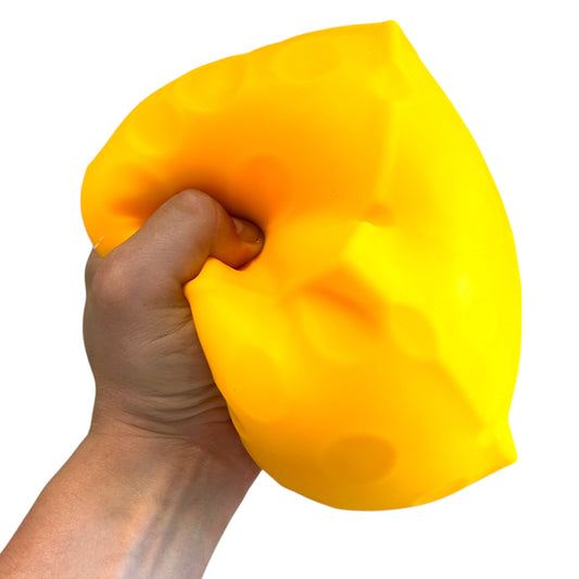 XXL Squishy Cheese Cube Sensory Squish Fidget Toy in Box