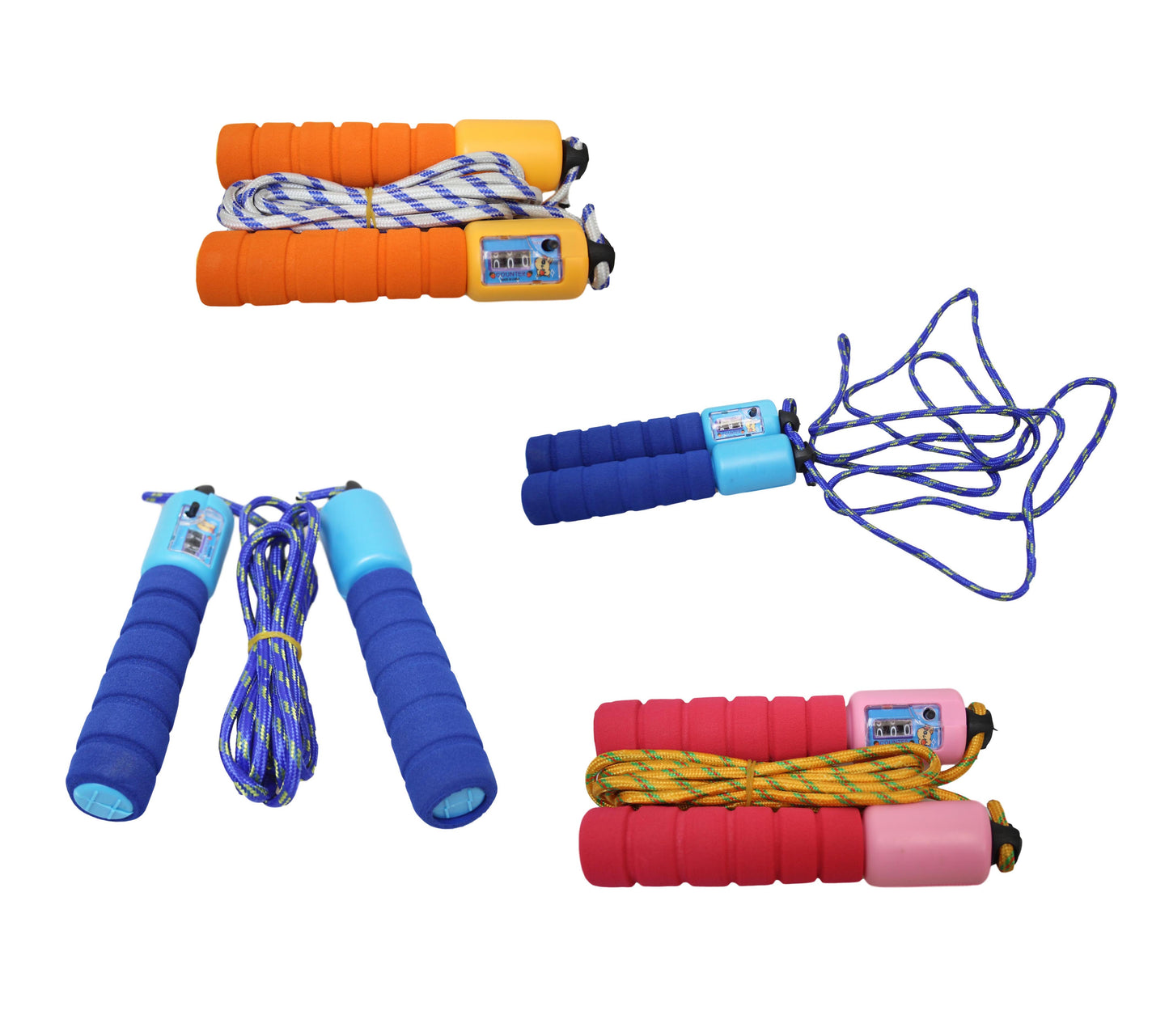 Children's Skipping Rope with Counter and Soft Handle Assorted Colours 0378 A