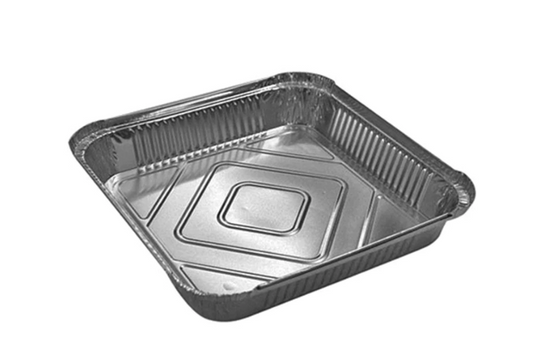 Square Aluminium Foil Tray 24 x 24 x 4 cm Pack of 3 0333