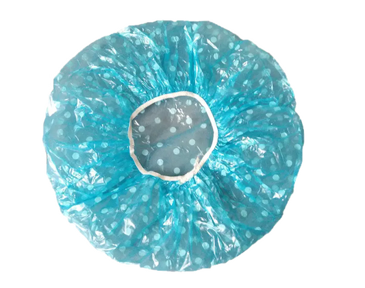 Disposable Plastic Shower Cap Pack of 6 Assorted Colours 0345