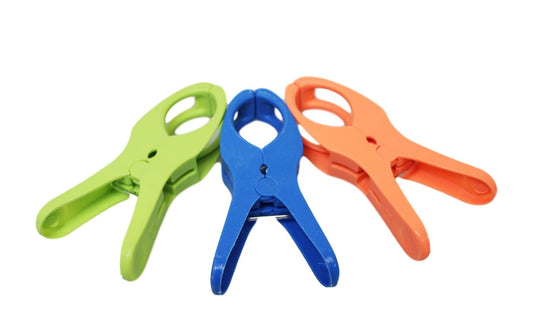 Pack of 6 Colourful Big Clips Pegs For Beach Chairs Clothes 12 cm 03618