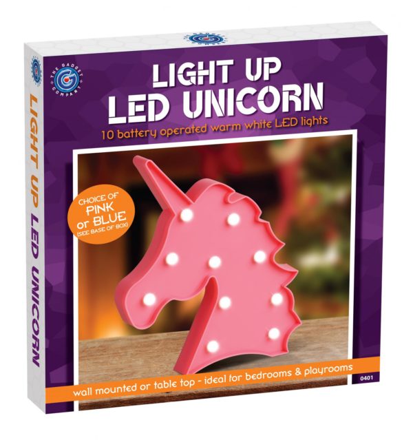 Light Up LED Unicorn Battery Operated Assorted Colours 0401A