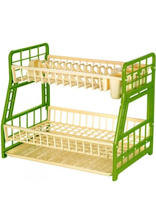 Hobby Double Deck Kitchen Dish Drainer Plastic Utensils Drainer Rak 63cm x 46cm x 56cm 041103