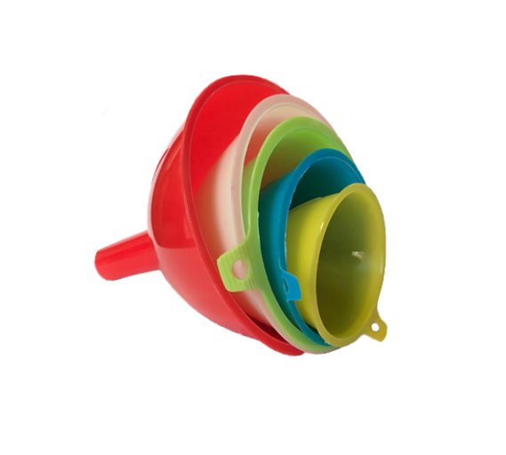 Plastic Kitchen Funnel Set of 5 Assorted Sizes 0412