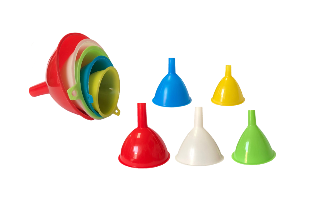 Plastic Kitchen Funnel Set of 5 Assorted Sizes 0412