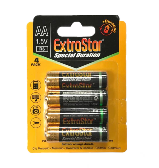 ExtraStar Battery AA 1.5V Pack of 4 0436