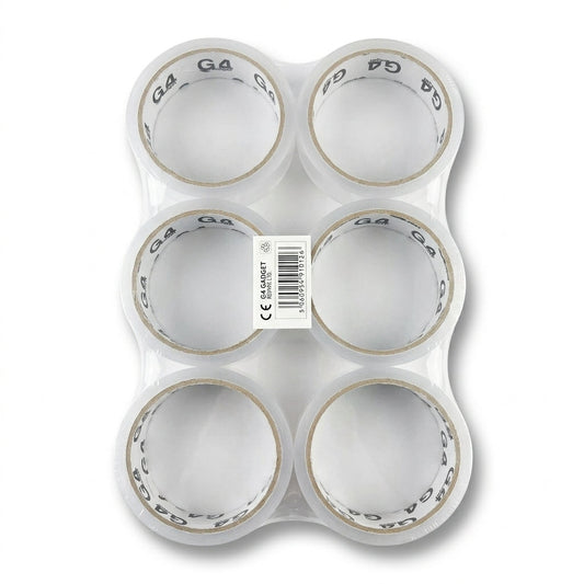 6 – Piece Clear Tape Set, Roll, Heavy – Duty Adhesive