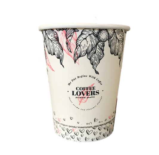 Disposable Plastic Lined Paper Drinking Cups Pack of 50 8oz Assorted Designs 0510