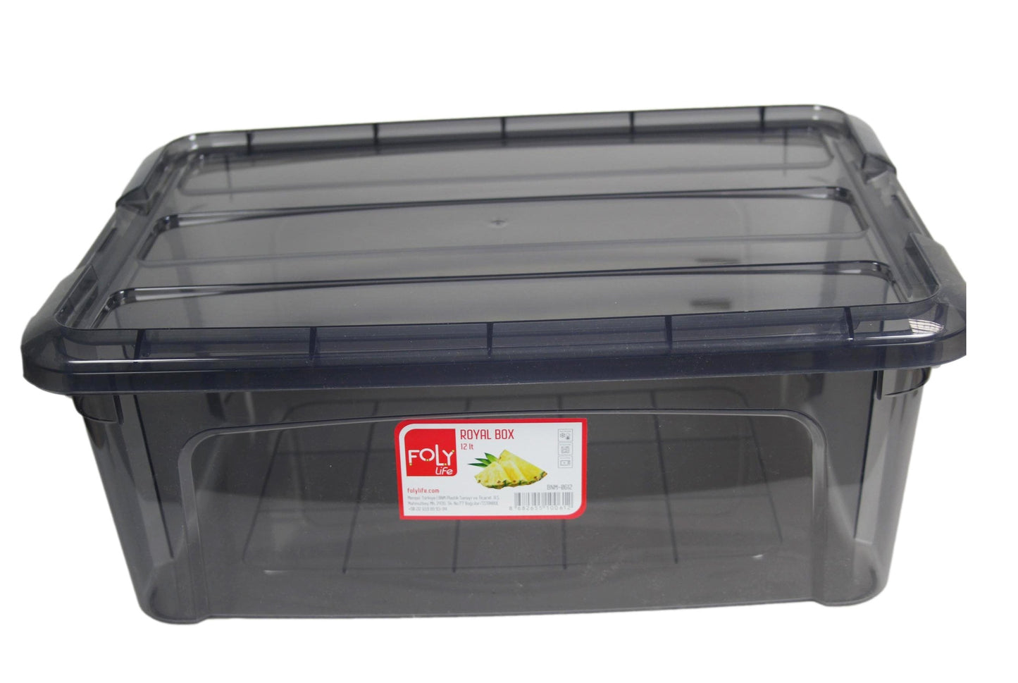 Poli Plastic Storage Box Black 12 Litre 40 cm BNM0612