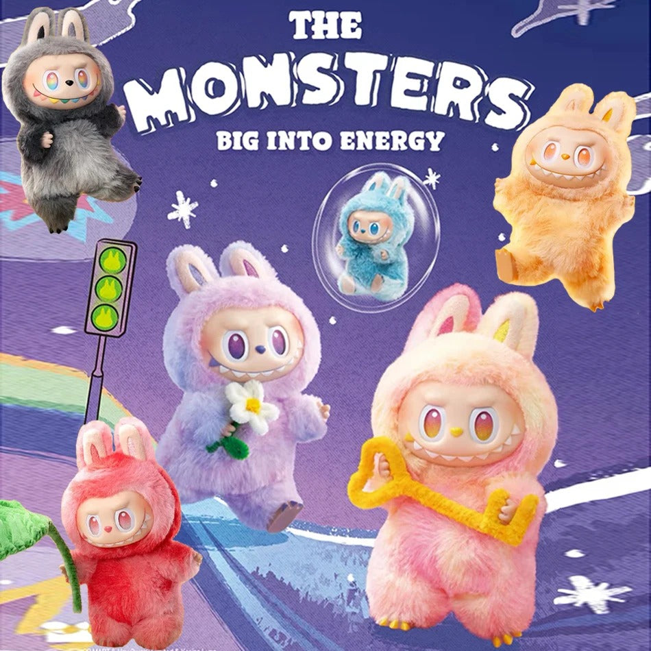 Labubu THE MONSTERS Big Into Energy V 3.0 Style Keyring Keychain Stuffed Vinyl Face Plush Toy Doll 17cm VIRAL - LOYALTY