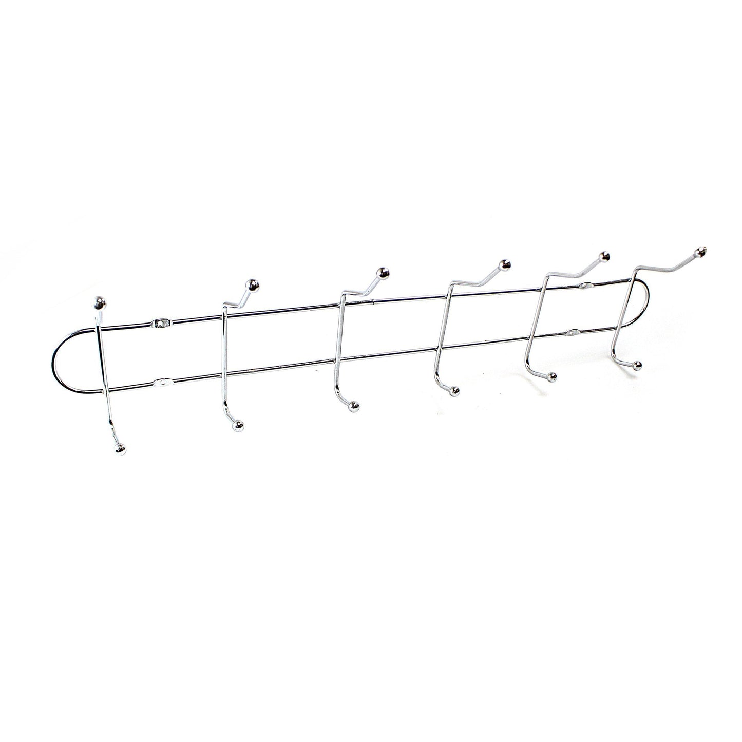 Chrome Metal 12 Hook Rack Hanger 20Cm