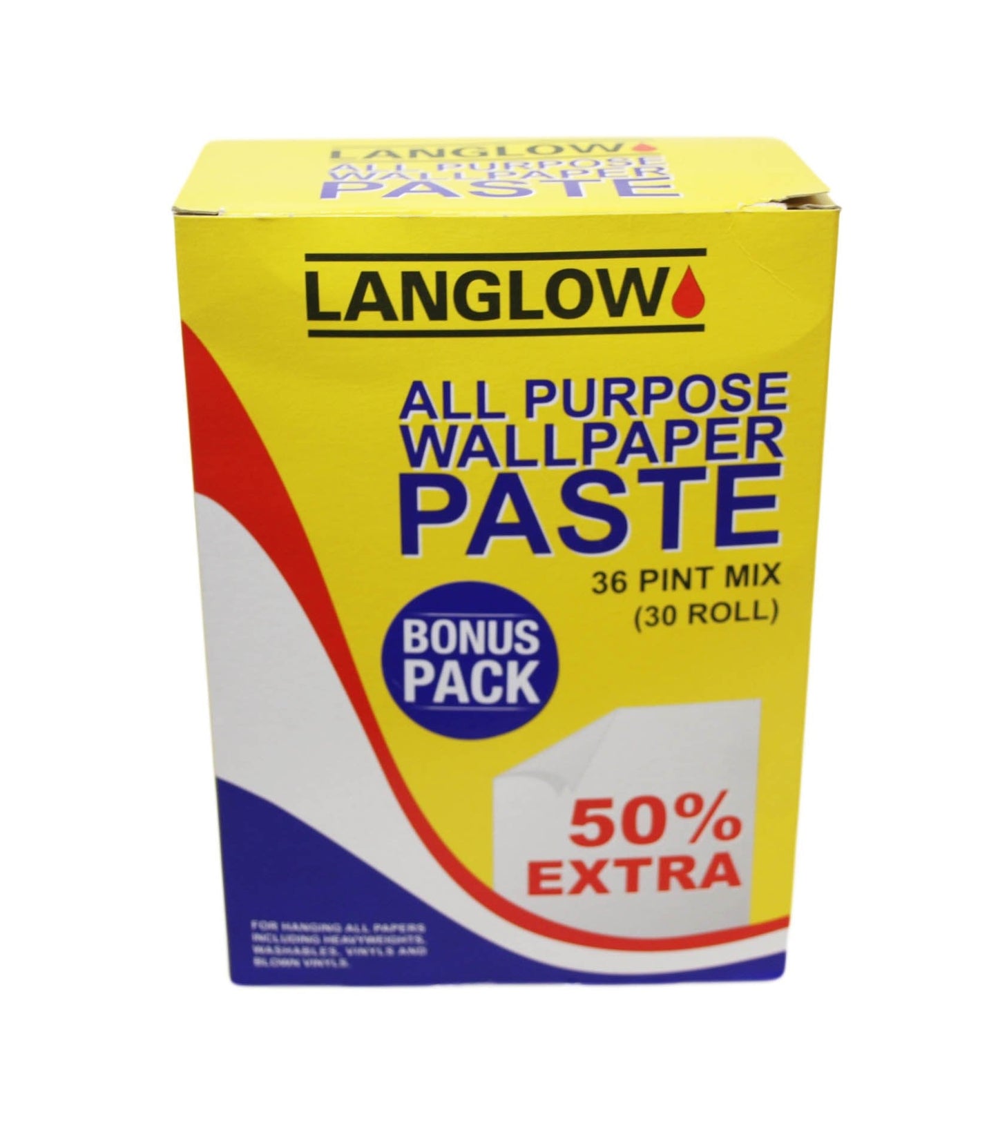 Langlow Classic All Purpose Wallpaper Paste 36 Pint Mix 0744 / 61-26