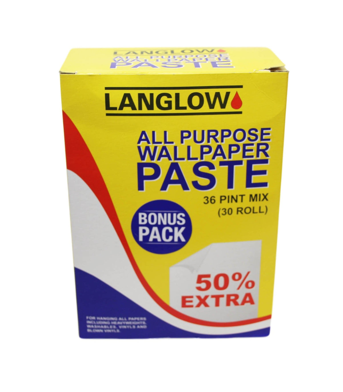 Langlow Classic All Purpose Wallpaper Paste 36 Pint Mi x