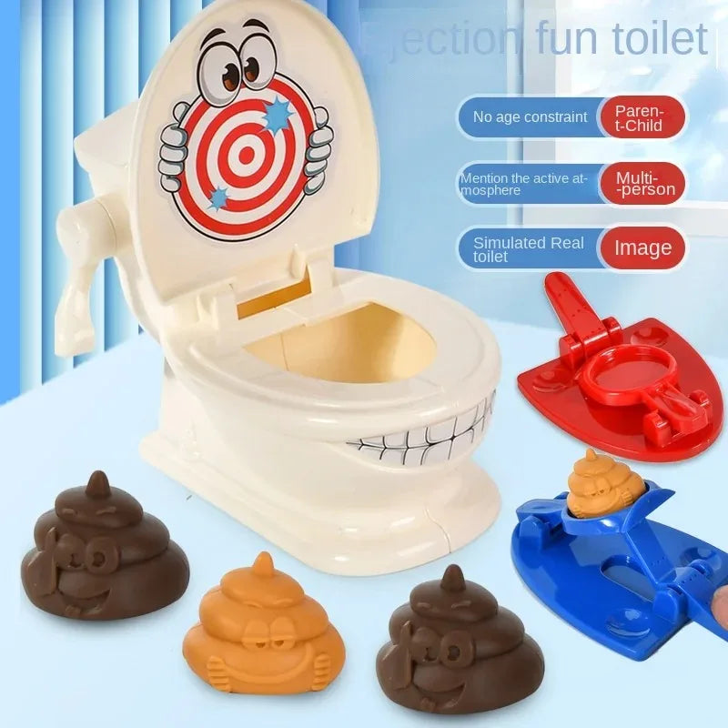 Funny Simulation Toilet Catapult Toys Double Interactive Toy Desktop Parent-Child Board Game Party Games Adults Kids Gift