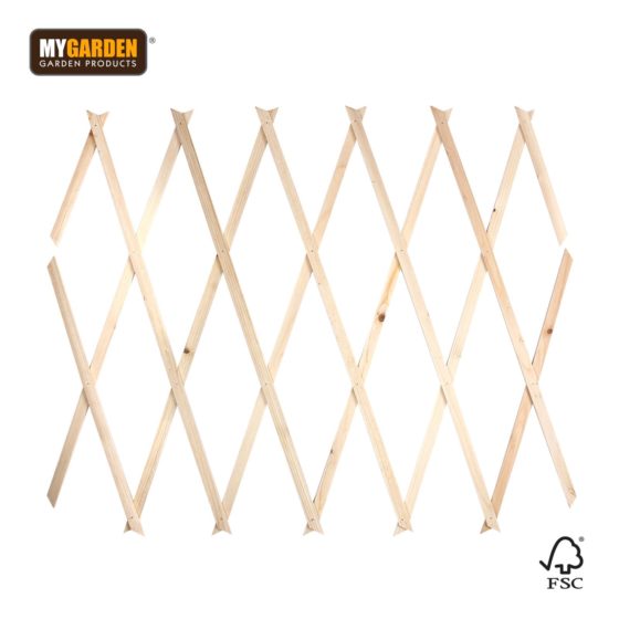 Garden Expanding Wooden Trellis Natural 180 X 60 Cm (Parcel Rate)