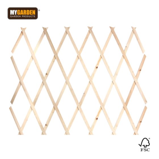 Garden Expanding Wooden Trellis Natural 180 X 90 Cm (Parcel Rate)
