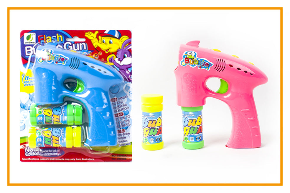 Bubble Gun Launcher with Sound, Lights & 2 Refill Bottles - 2 Colours