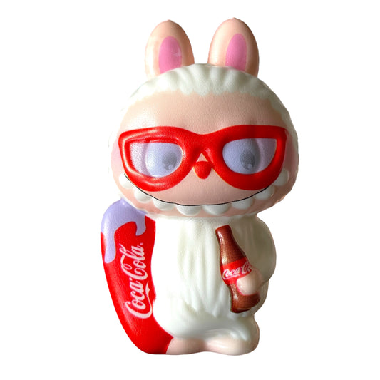 Labubu Style Limited Edition Coca Cola Squishy Stress Anxiety Relief Fidget Squish Toy - Red Gigs