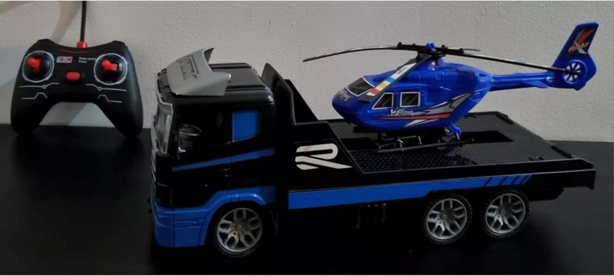 Rc Truck W/ Helicopter Loaded