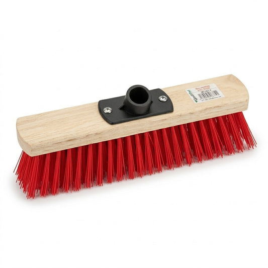 Wooden Stiff Brush Red Green Bristles 393G