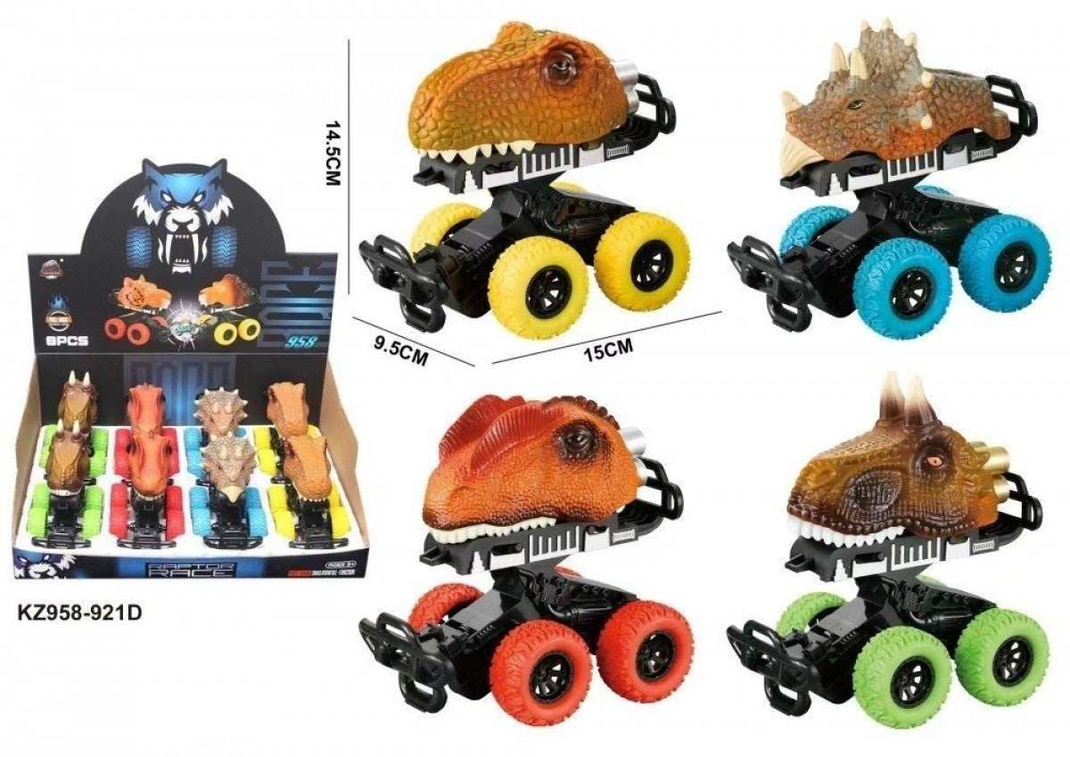 X8 Friction Dino Cars 4 Designs
