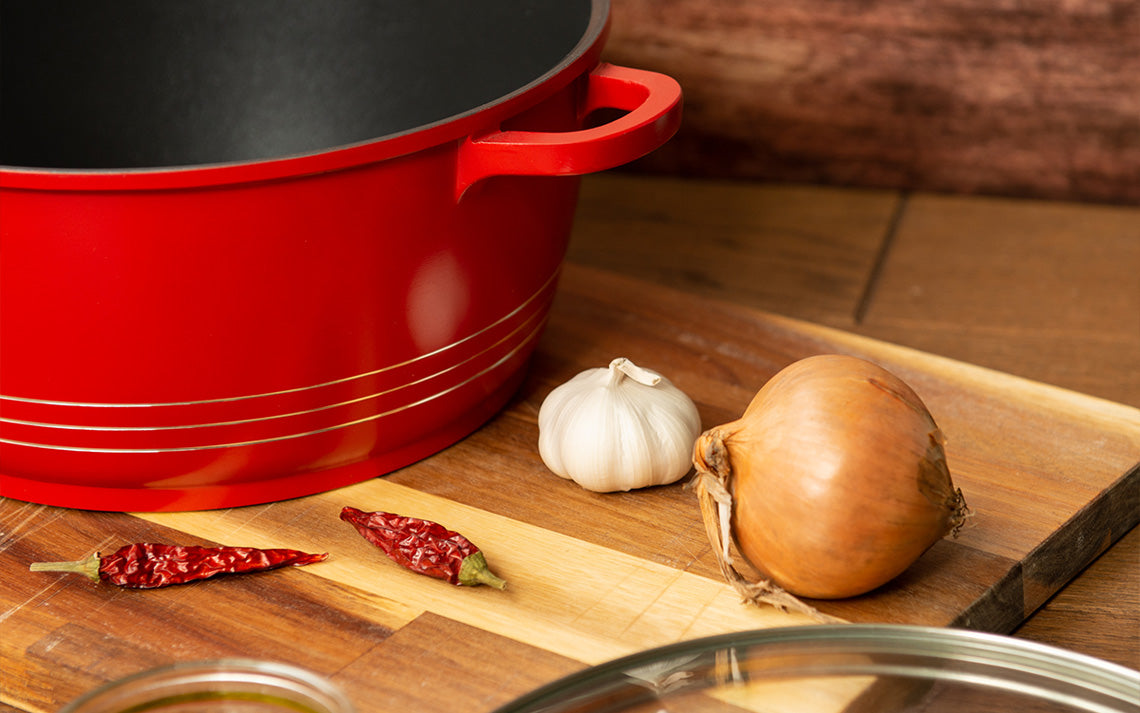 Laria Non Stick Die Cast Stockpot Pan Set 3pcs Red 10568 / AA2211