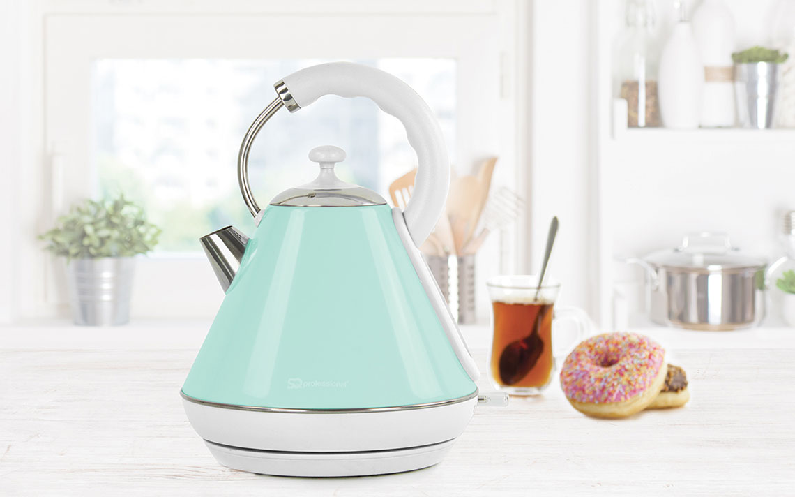 SQ Professional Dainty Legacy Kettle 1.8 Litre 2200 Watt Seafoam 9559 / 5978