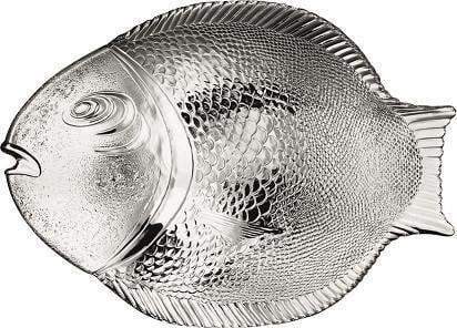 Marine Clear Glass Fish Style Shaped Fancy Small Service Plate 27cm x 20cm 6 Pack 10257