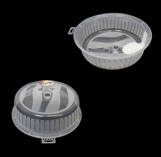 Plastic Microwave  Food Plate Cover with Vent 26cm D10506