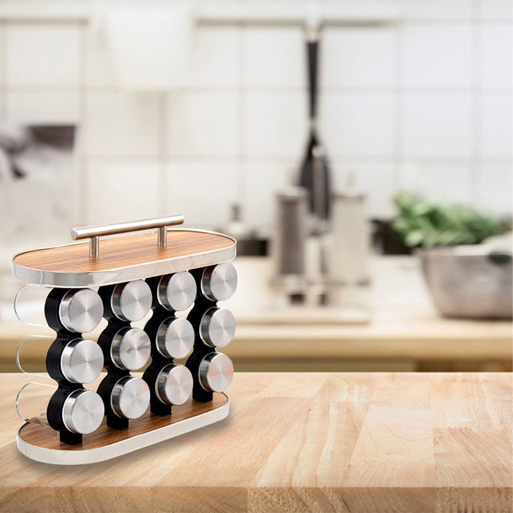 Durane Spice Stand Oval 12 Jars (Parcel Rate)