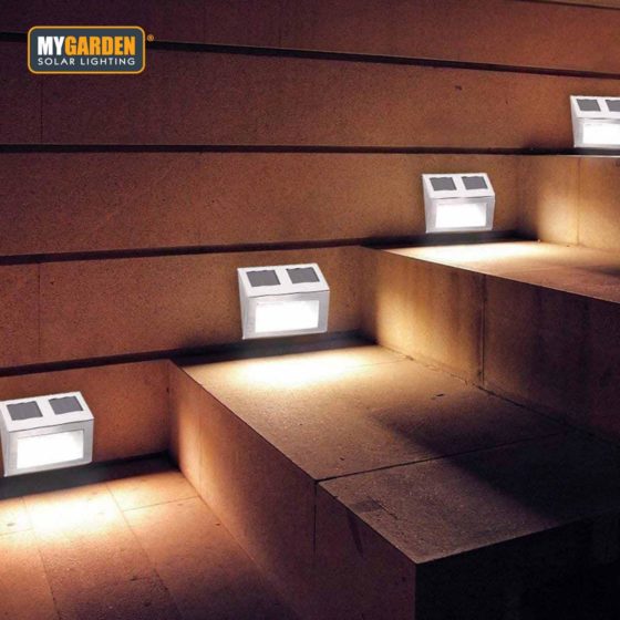 Garden Wall & Stair Light 2 Pack LED Solar Energy 1057