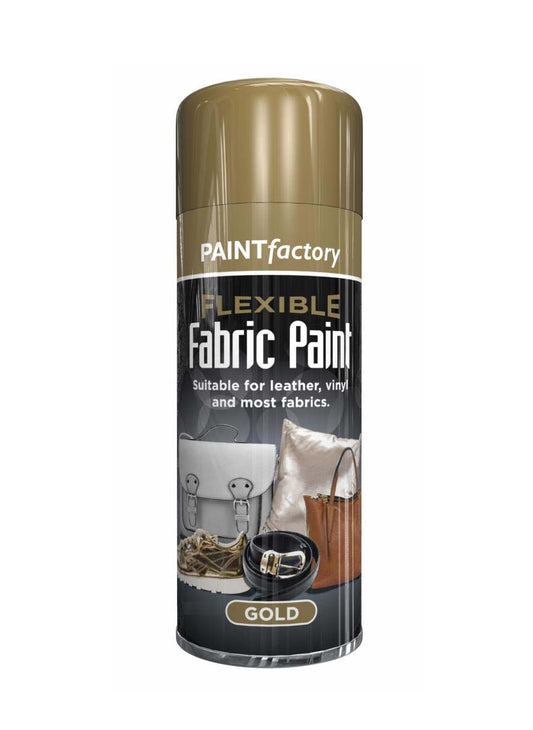 Paint Factory Flexible Fabric Spray Paint Gold Suitable For Leather Vinyl And Most Fabrics 200ml 1067