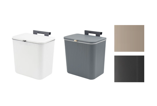 Tuffe x Plastic Kitchen Hanging Bin With Reversible Cover 5L Assorted Colours