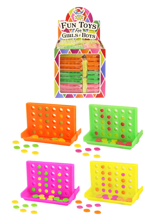 Mini Line Up Game 7.5cm Assorted Neon Colours T65178