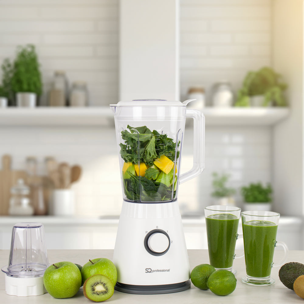 Sq Professional Blitz Blender & Grinder 2 In 1 White 600W