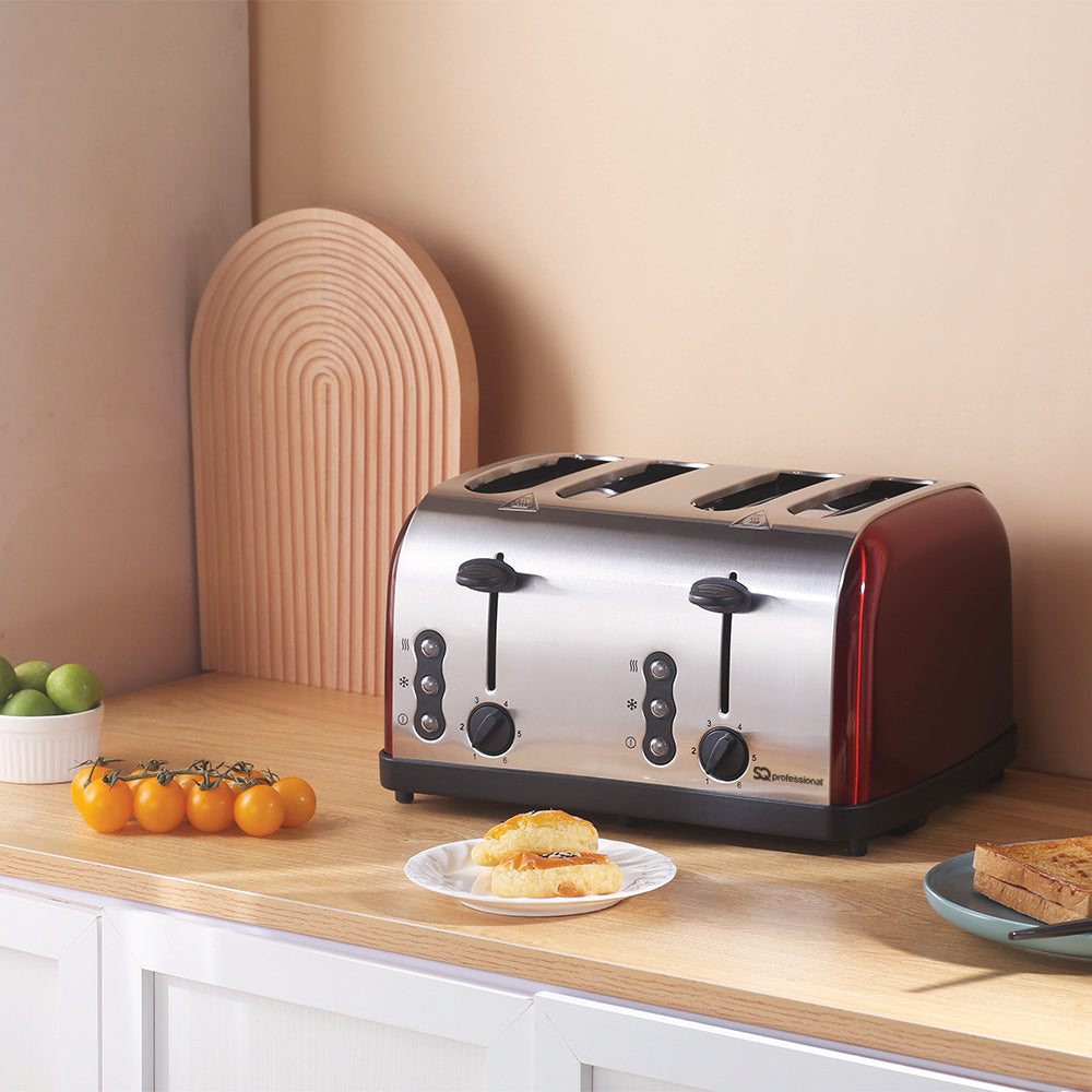 Sq Professional Gems Legacy 4 Slice Toaster 1500W Ruby