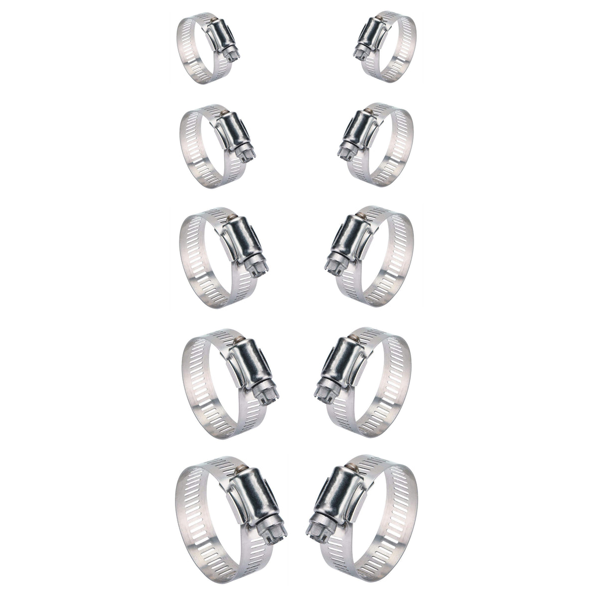 Stainless Steel Hose Clamp Pack Of 10