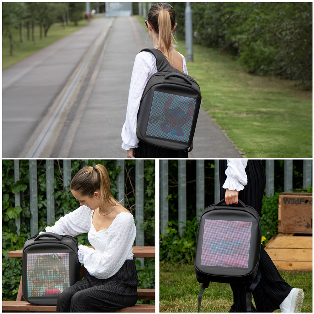 Durane LED Backpack 30 x 13 x 40 cm Black 11051