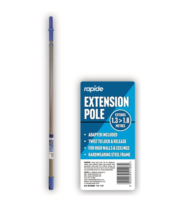 Rapide Extendable Paint Roller Handle Pole 1.3 - 1.8M