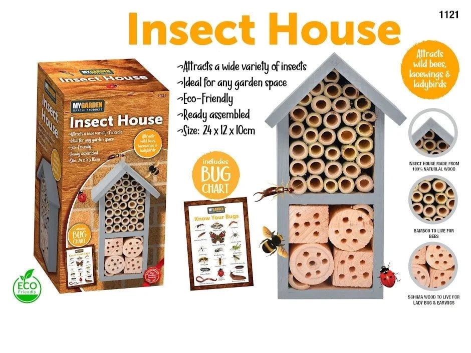 Eco Friendly Insect Garden House 24 x 12 x 10cm 1121