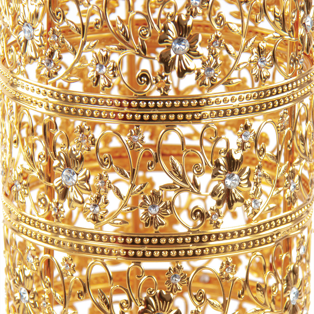 SQ Professional Durane Ornate Coffee Table Gold with Glass Top Z009S Oval 46 x 60 x 34 cm 11236