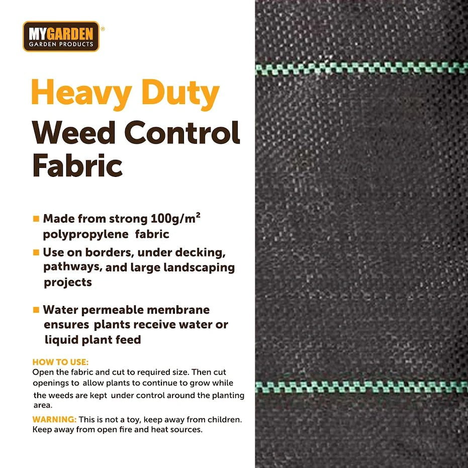 Garden Heavy Duty Weed Control Fabric 1 x 10m 1129